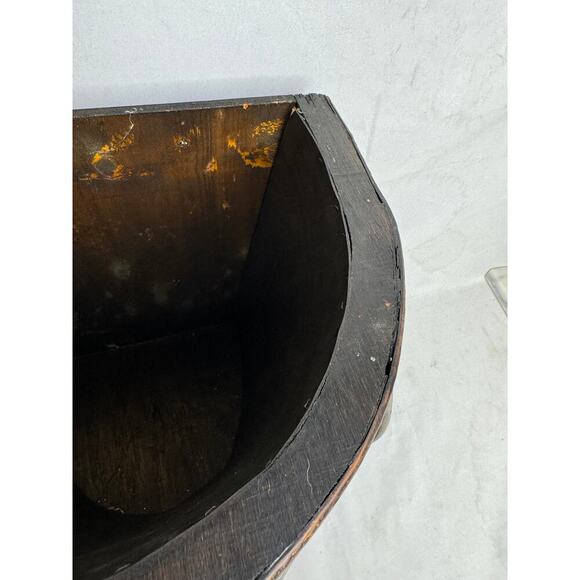 Vintage Wood & Weave Panel Decorative wall Planter - Picture 6 of 10